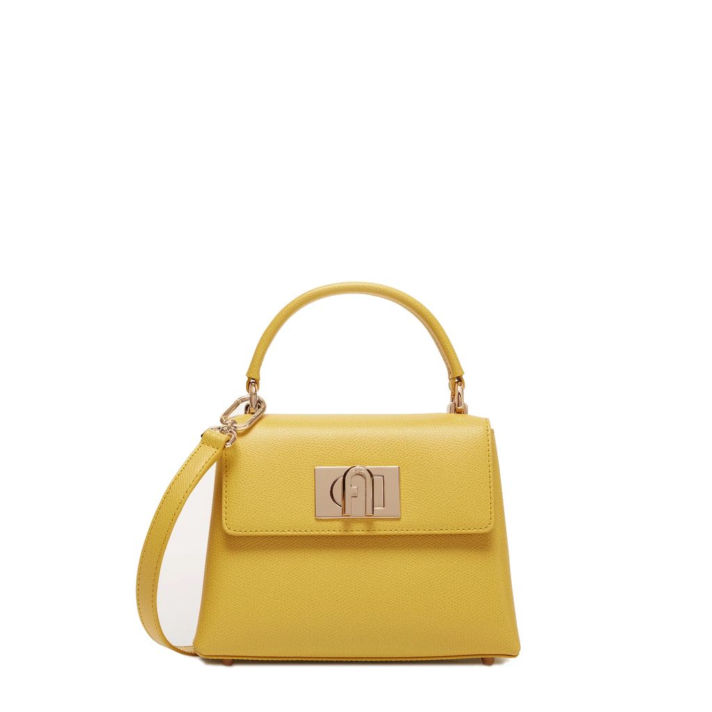 Furla -Sac à main femme en cuir jaune