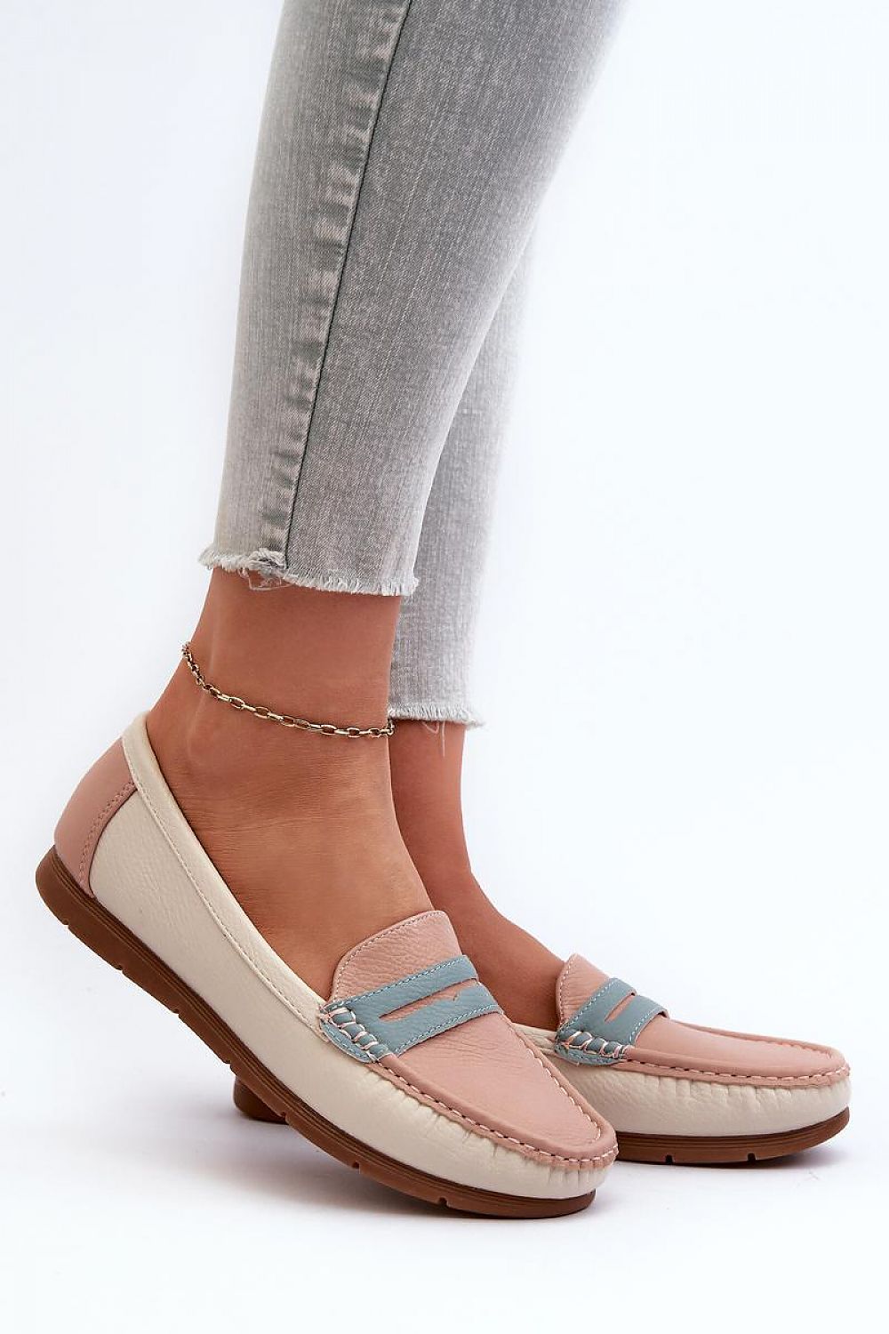 Moccasin femme rose